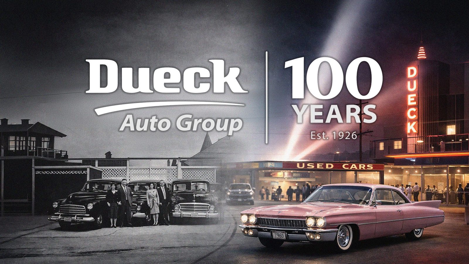 Visuel de campagne du centenaire de Dueck Auto Group